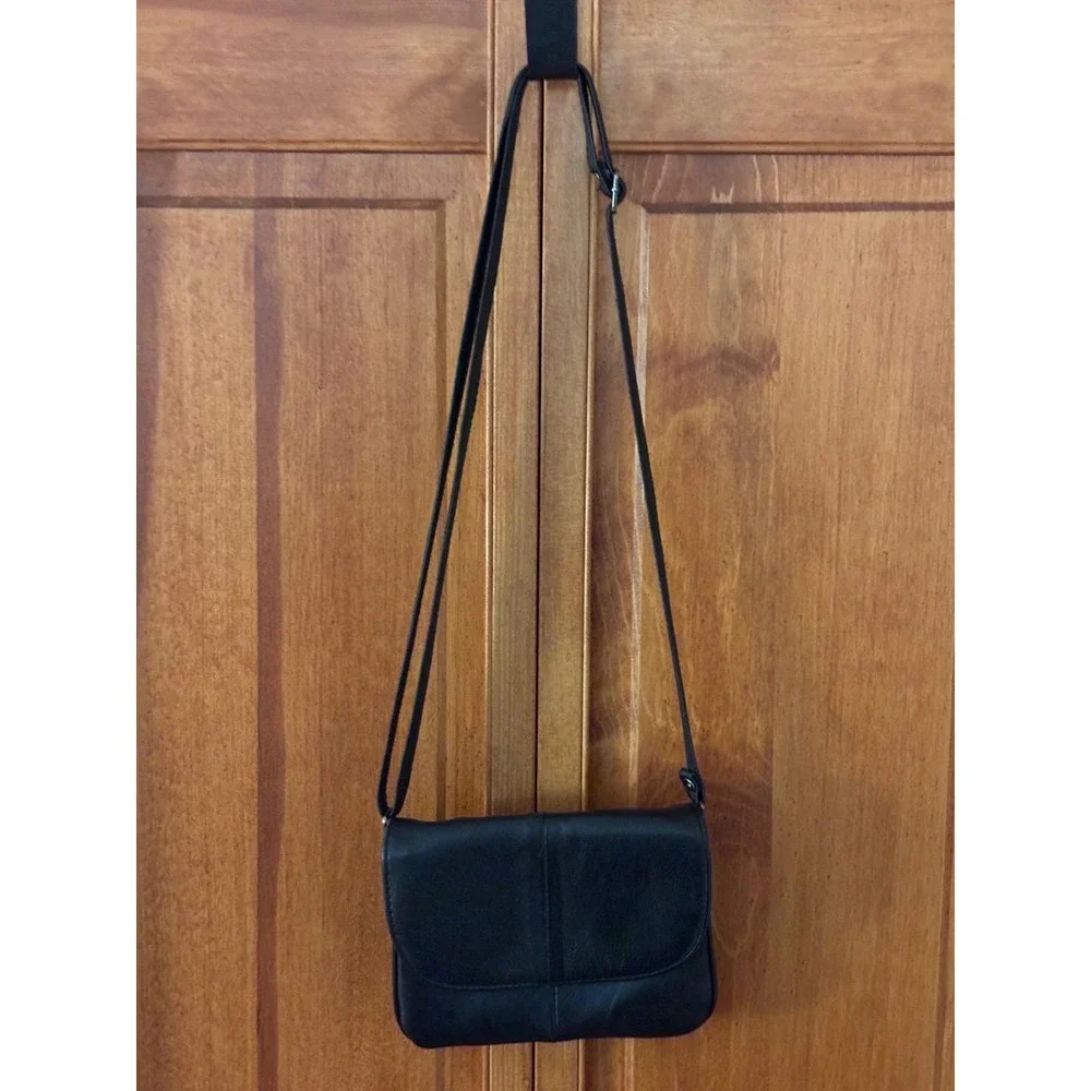 Crossbody Organizer Bag‎ Women Small Black Good Y2K Minimalist MultiPocket